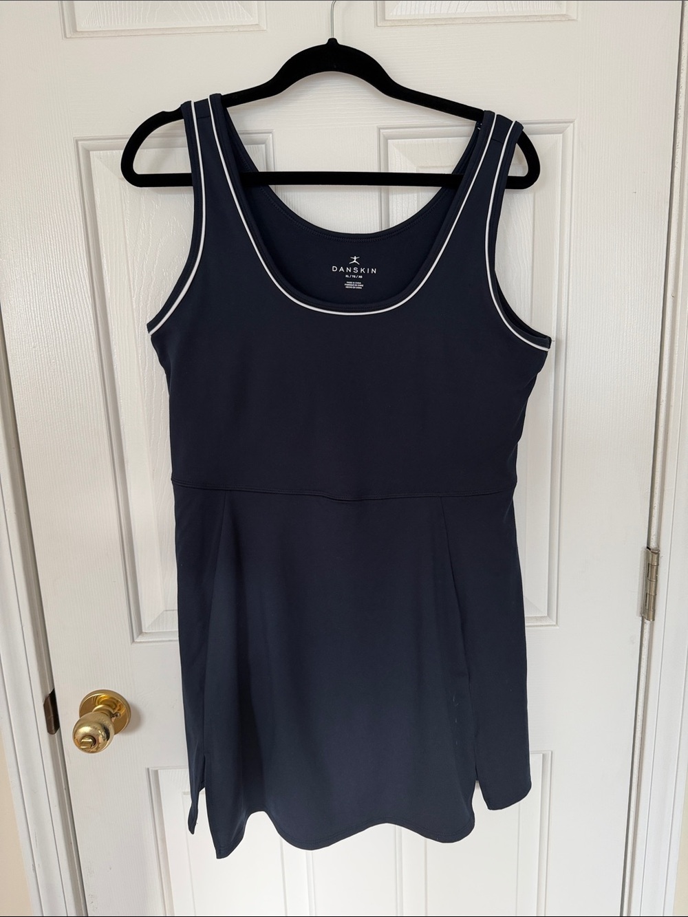 Danskin Navy Tank Tennis Dress with White Trim